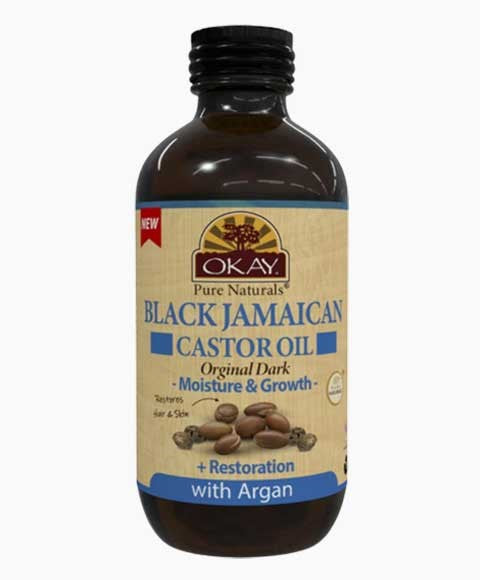 Okay Black Jamaican Original Dark Castor Oil With Argan