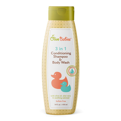 Olive Babies 3 In 1 Conditioning Shampoo And Body Wash 414ml