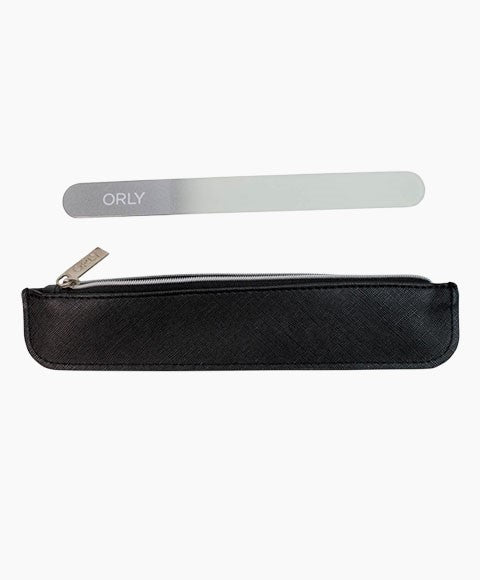 ORLY Glass Nail File In Faux Leather File Carry Bag