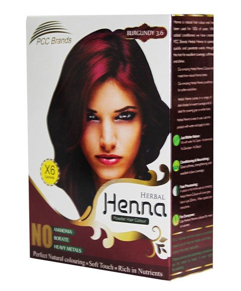 PCC Brands Herbal Henna Powder Hair Colour Burgundy