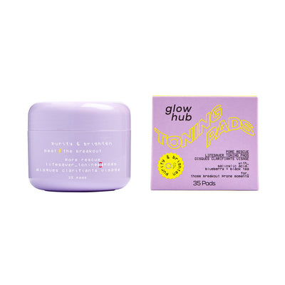 Glow Hub Purify And Brighten Pore Rescue Lifesaver Toning Pads 35 Pads