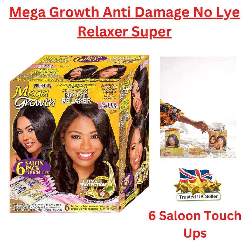 Profectiv | Mega Growth | Anti Damage No Lye Relaxer (Super & Regular) (6 Touch-Ups)