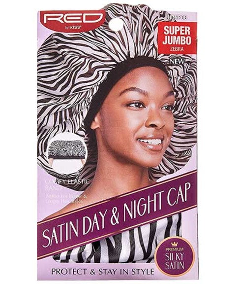 Red By Kiss Satin Day And Night Cap HDNP06 Zebra