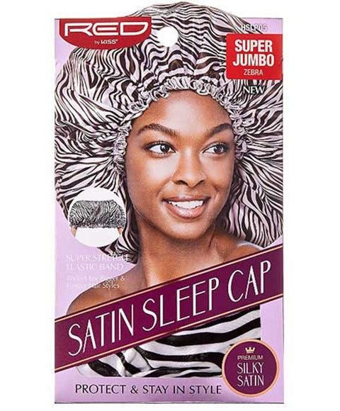 Red By Kiss Satin Sleep Cap HSLP05 Zebra