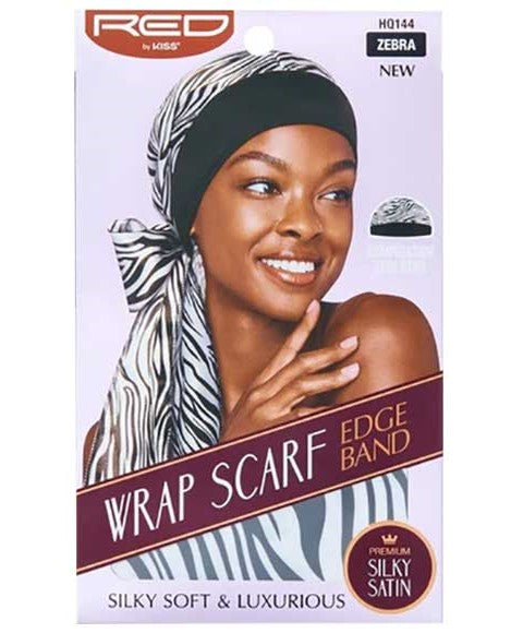 Red By Kiss Wrap Scarf Edge Band HQ144 Zebra