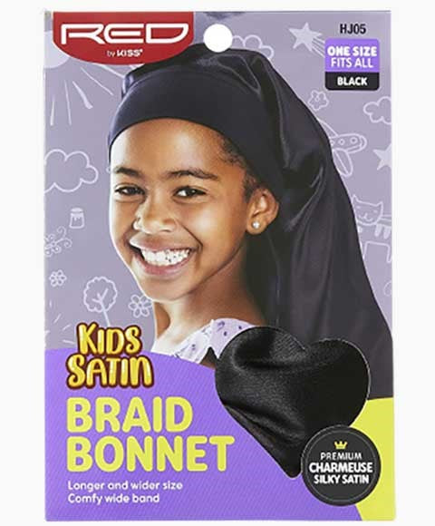 Red By Kiss  Kids Satin Braid Bonnet HJ05