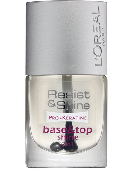 loreal Resist And Shine Pro Keratin Base Top Nail Varnish