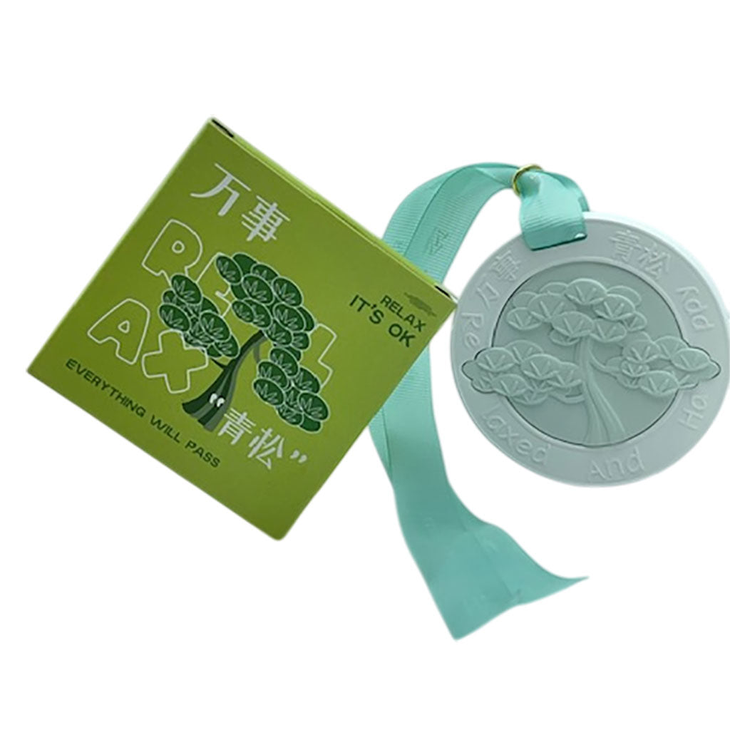 GOOD LUCK Relax Its Ok Green Pine Car Air Fresheners Hanging Tablets