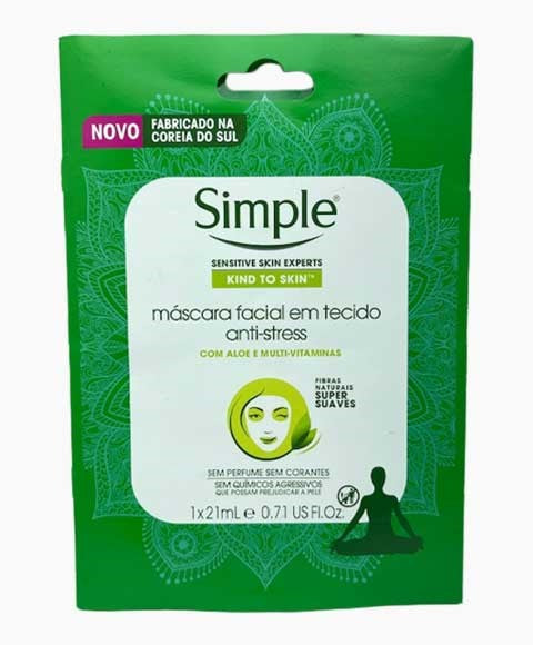 Simple Kind To Skin De Stress Sheet Mask