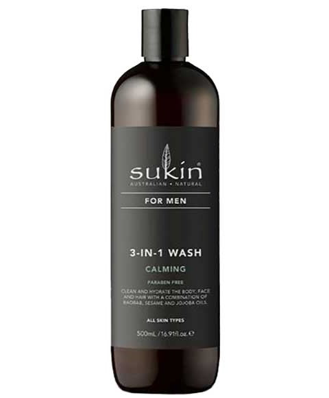 sukin 3 In 1 Calming Body Wash For Men