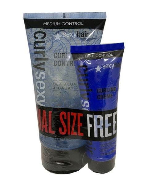 Sexyhair Curly Curl Control And Curling Creme Mini Combo
