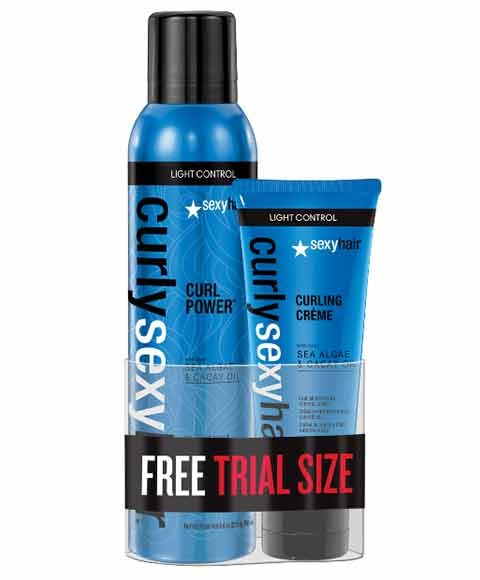 Sexyhair Curly Curl Power And Curling Creme Mini Combo