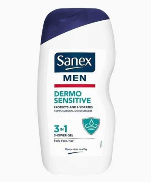 Sanex  Men Dermo 3 In 1 Sensitive Shower Gel