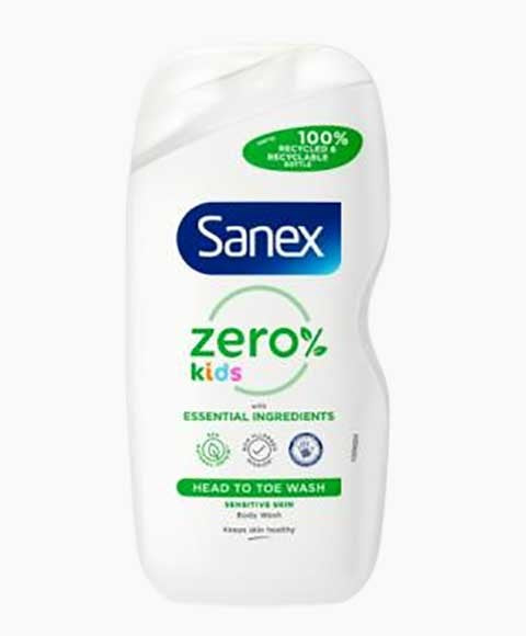 Sanex Zero Percent Kids Head To Toe Body Wash
