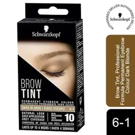 Schwarzkopf Brow Tint Kit Professional Formula Permanent Eyebrow 6-1 Dark Blonde