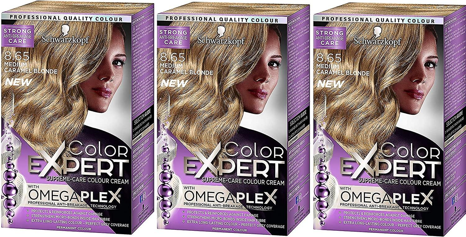 Schwarzkopf Color Expert Omegaplex Colour Cream 8.65 Medium Caramel Blonde