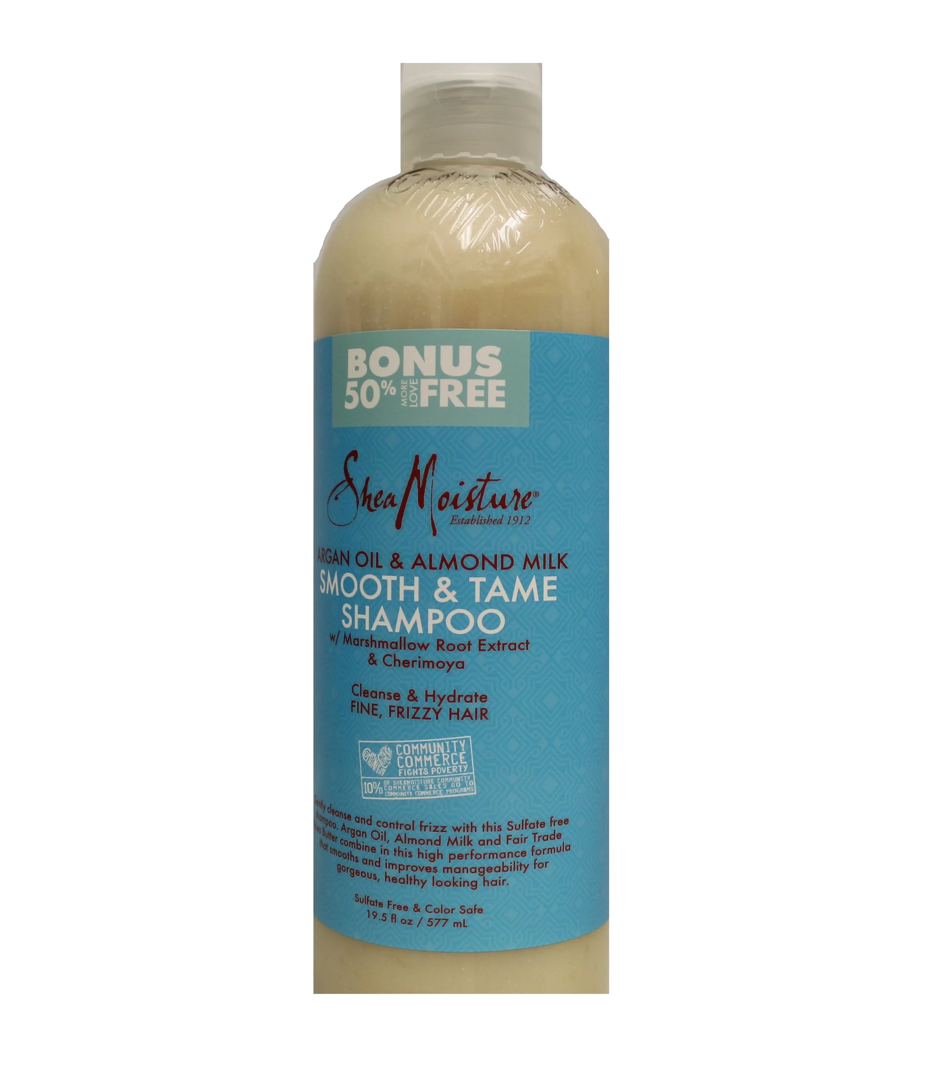 Shea Moisture Argan Oil And Almond Milk Smooth And Tame Shampoo 577ml