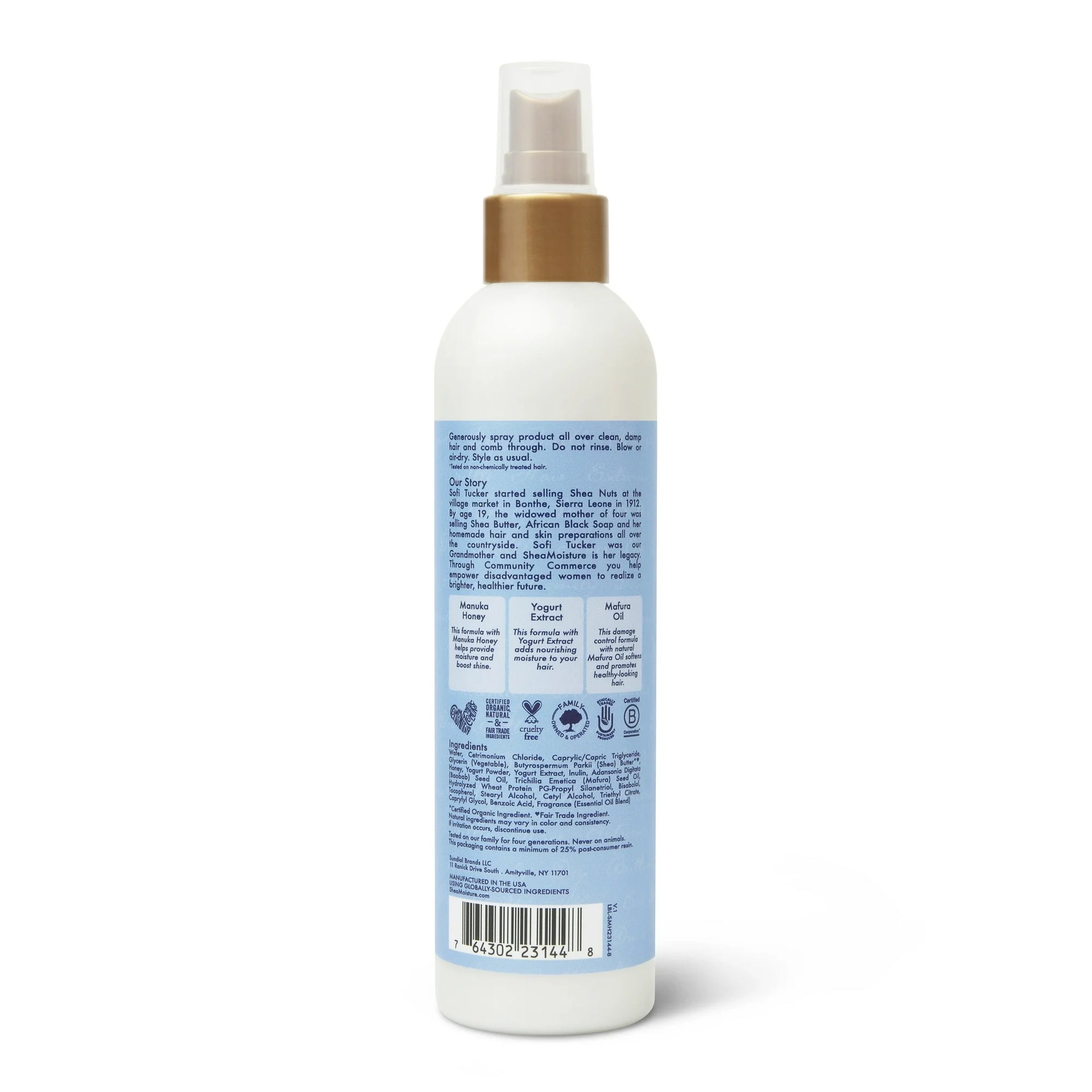 Shea Moisture Manuka Honey & Yogurt Hydrate Repair Multi Action Leave In Spray
