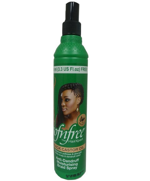 M And M Cosmetics Sof N Free Black Castor Oil Anti Dandruff Moisturizing Braid Spr