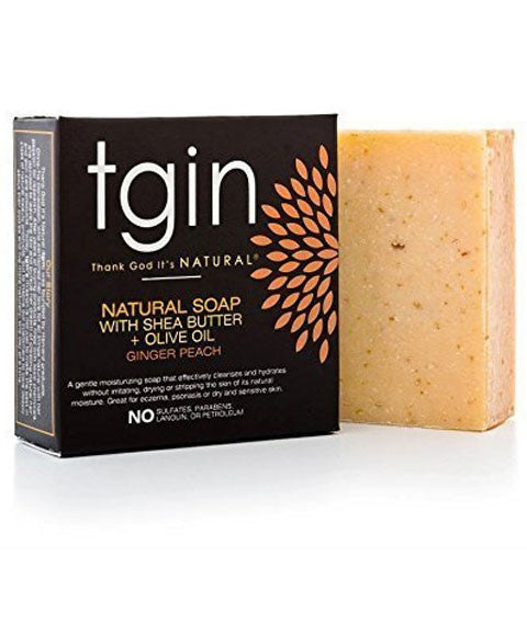 TGIN Natural Soap With Shea Butter Olive Oil And Ginger Peach