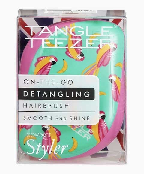 Tangle Teezer On The Go Detangling Hairbrush Compact Styler Parrots