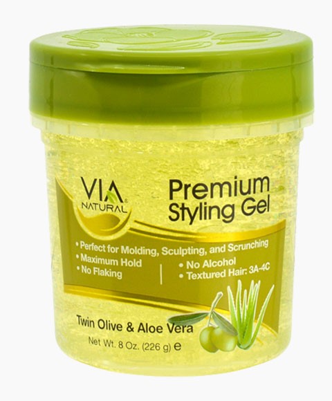 Universal Beauty Via Natural Premium Styling Gel With Twin Olive And Aloe Vera