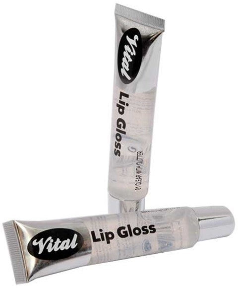 Vital Makeup Lip Gloss 01 Clear With Glitter