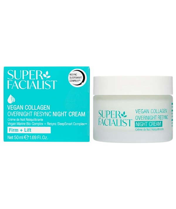 Super Facialist Vegan Collagen Overnight Resync Night Cream