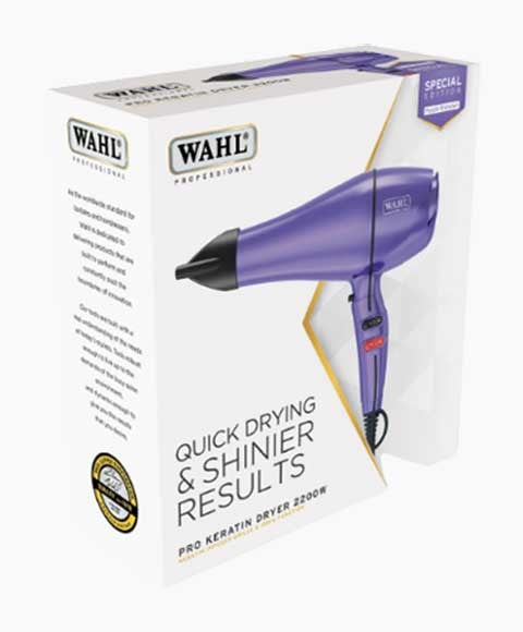 Wahl Professional Quick Drying Shinier Results Pro Keratin Dryer Purple Shimmer
