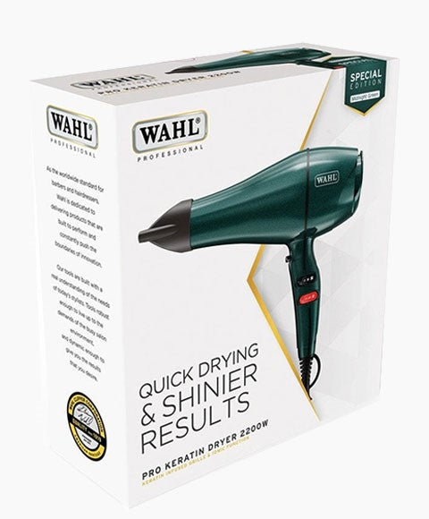 Wahl Professional Quick Drying Shinier Results Pro Keratin Dryer Midnight Green