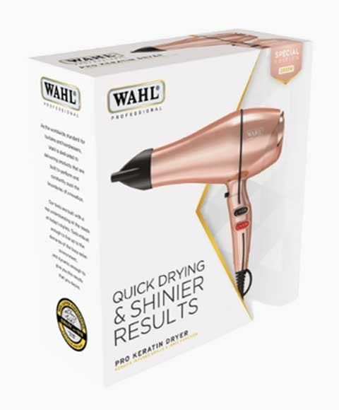 Wahl Professional Quick Drying Shinier Results Pro Keratin Dryer Rose Gold