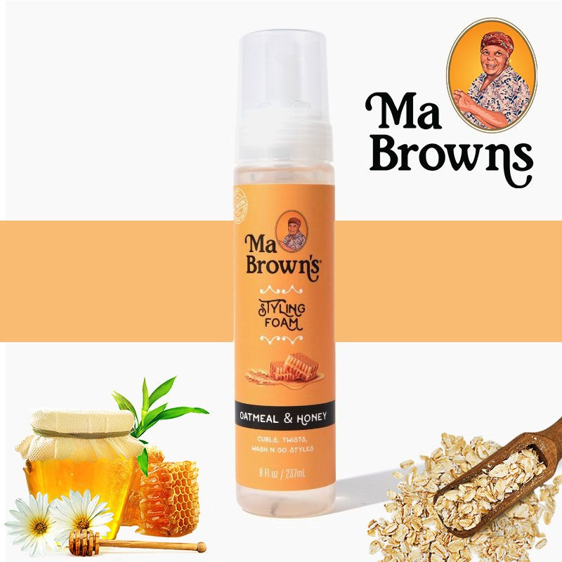 Ma Browns Styling Foam With Oatmeal And Honey - 237ml