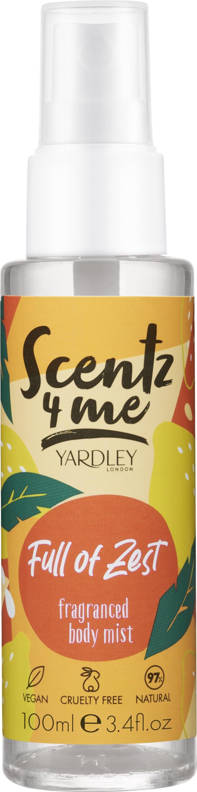 Yardley Scent 4 Me Full Of Zest Fragranced Body Mist 100ml