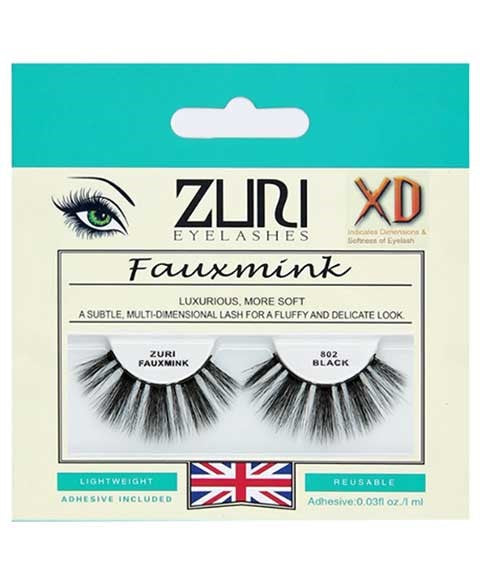 Zuri Eyelashes Zuri Fauxmink Eyelashes 802 Black