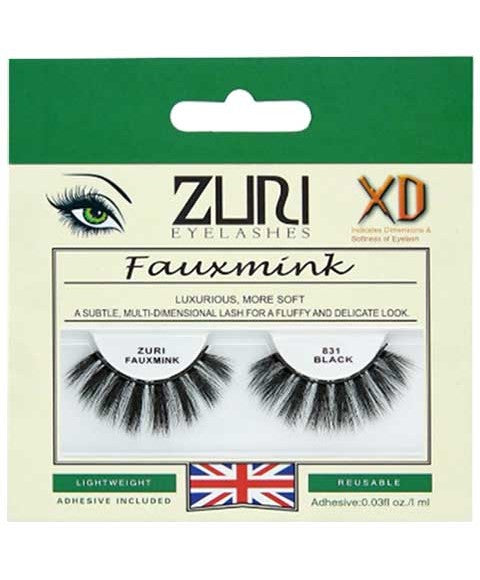 Zuri Eyelashes Zuri Fauxmink Eyelashes 831 Black