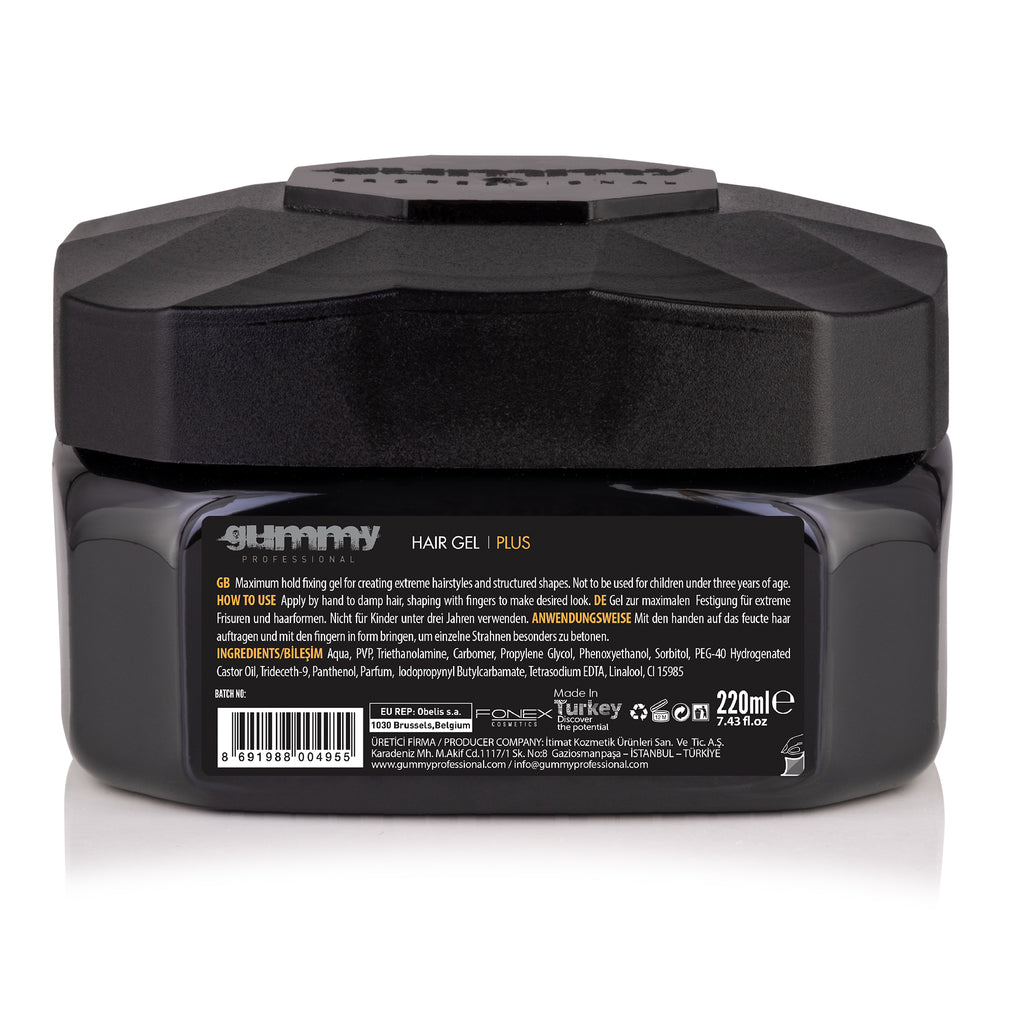 Gummy Hair Gel Plus Maximum Hold And Extreme Look Styling Wax 220ml / 500ml