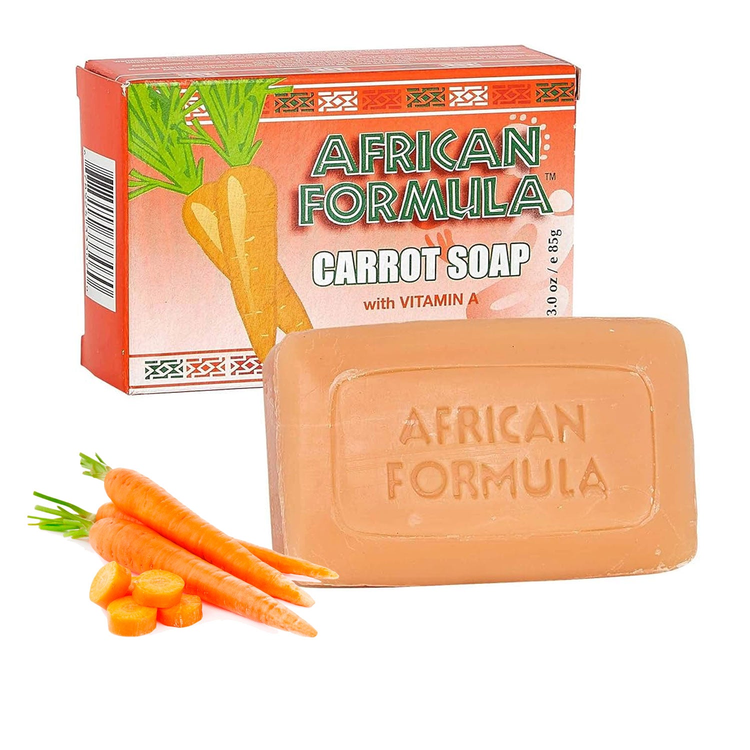 African Formula CARROT Exfoliating Soap Clean with Vitamin A 85g
