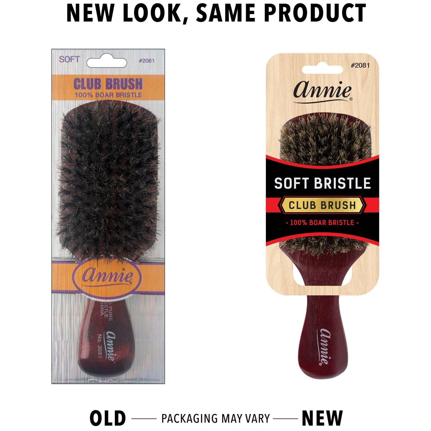 Annie Natural Boar Bristle Soft Club Brush 2081