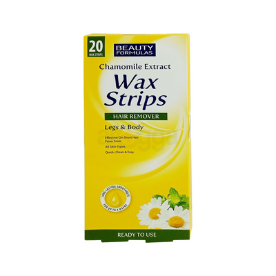 Beauty Formulas Chamomile Extract Hair Removal Wax Strips For Legs And Body