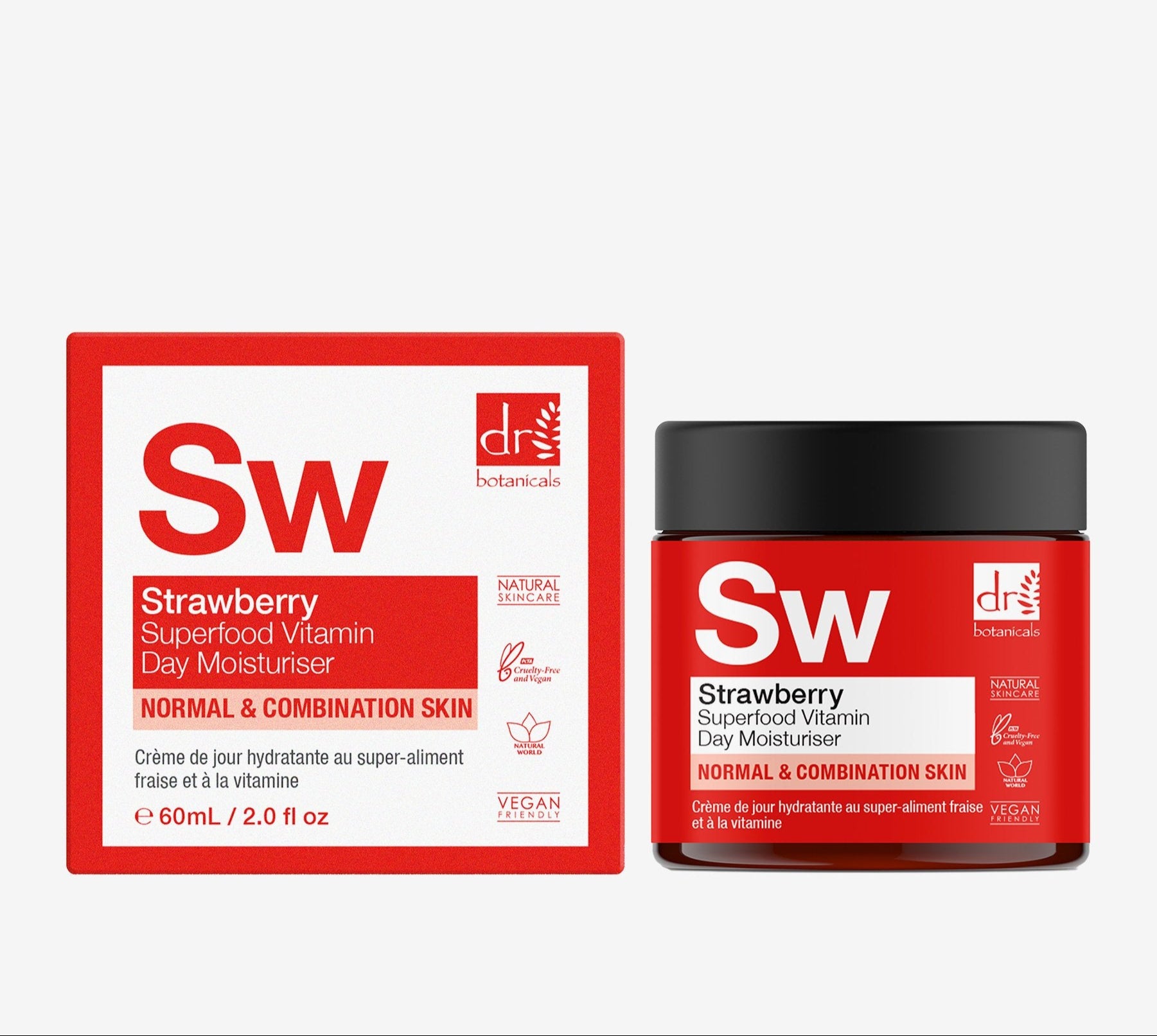 Dr Botanicals SW Strawberry Superfood Vitamin Day Moisturiser 60ml