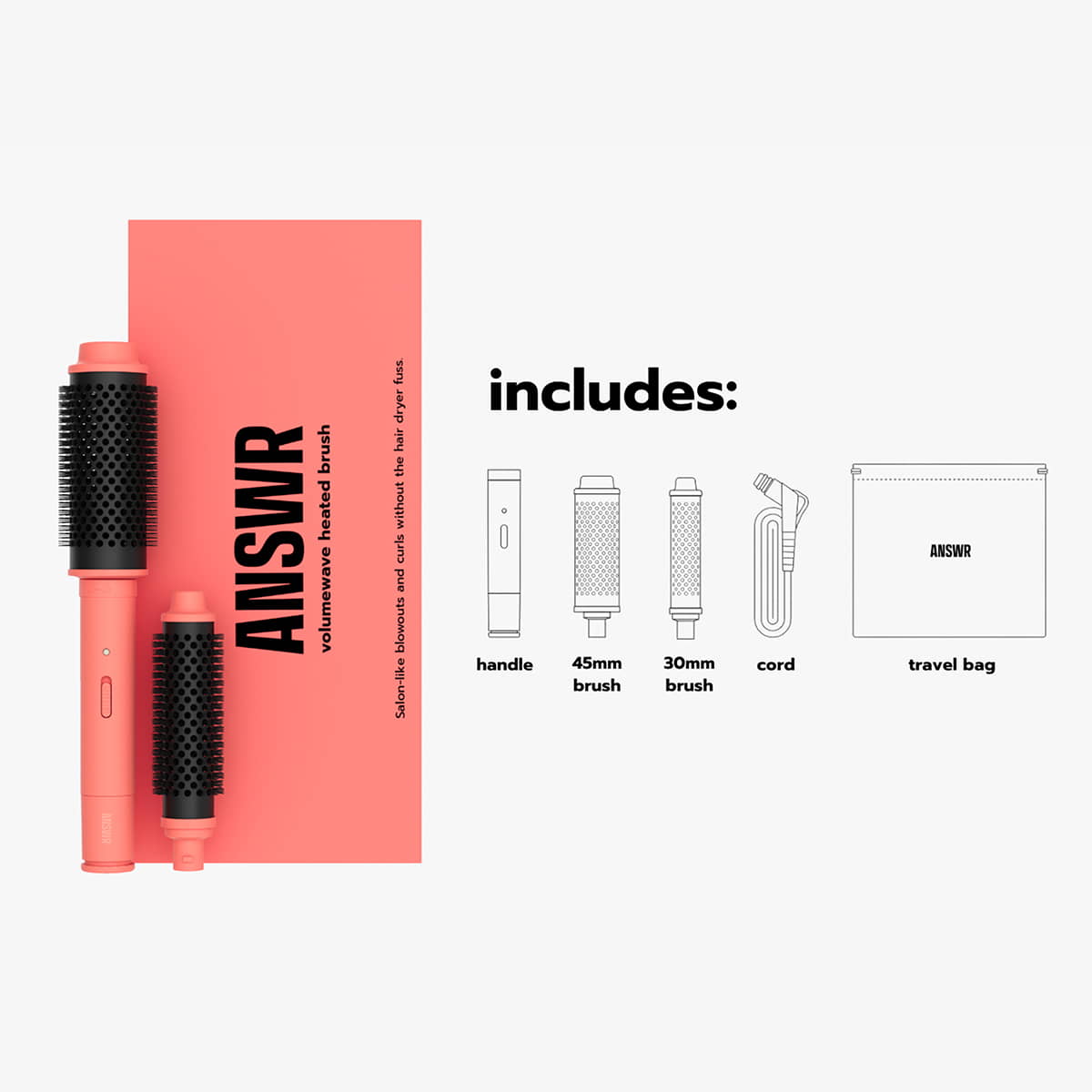 Answr Volumewave Heated Brush