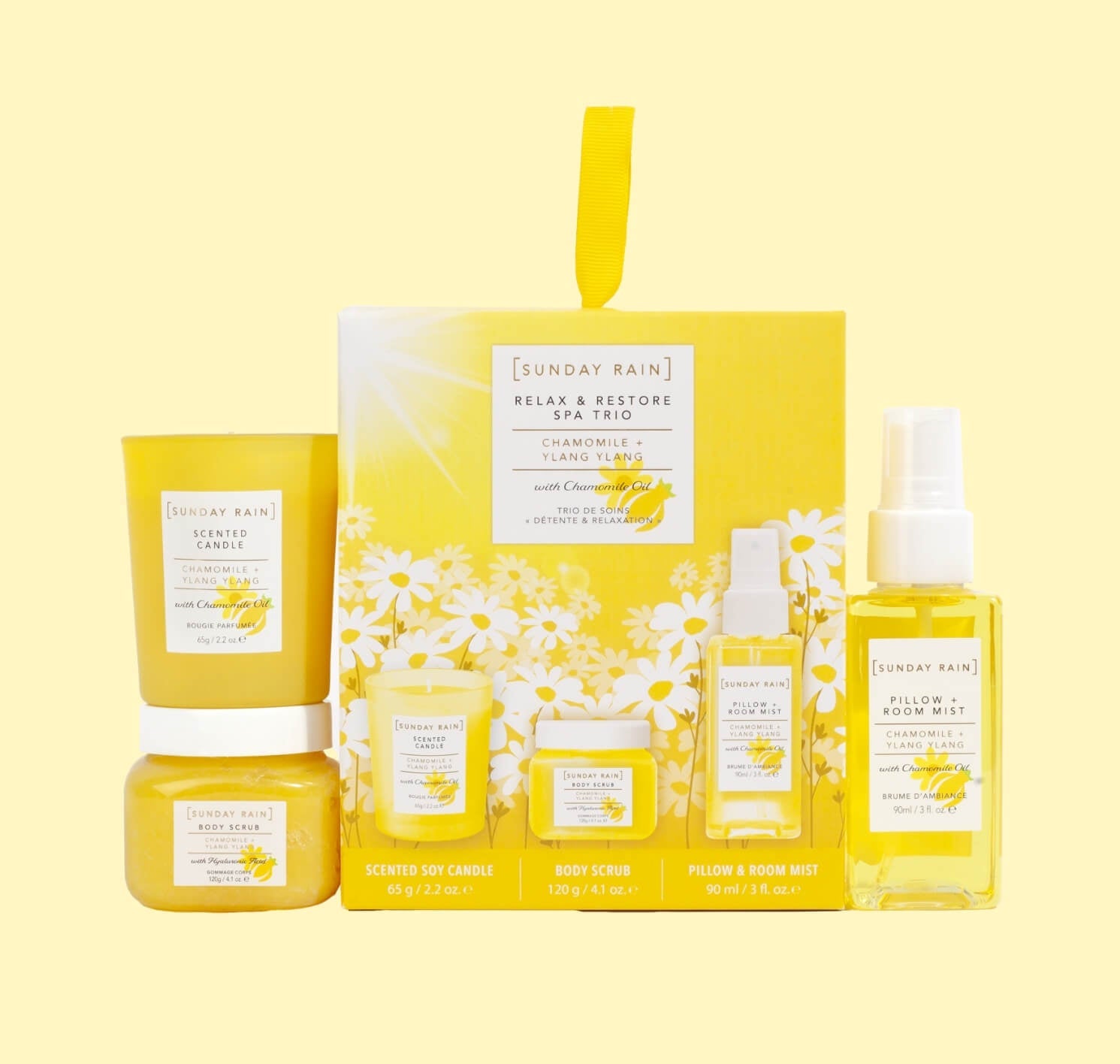 Sunday Rain Chamomile Ylang Ylang Relax And Restore Spa Trio