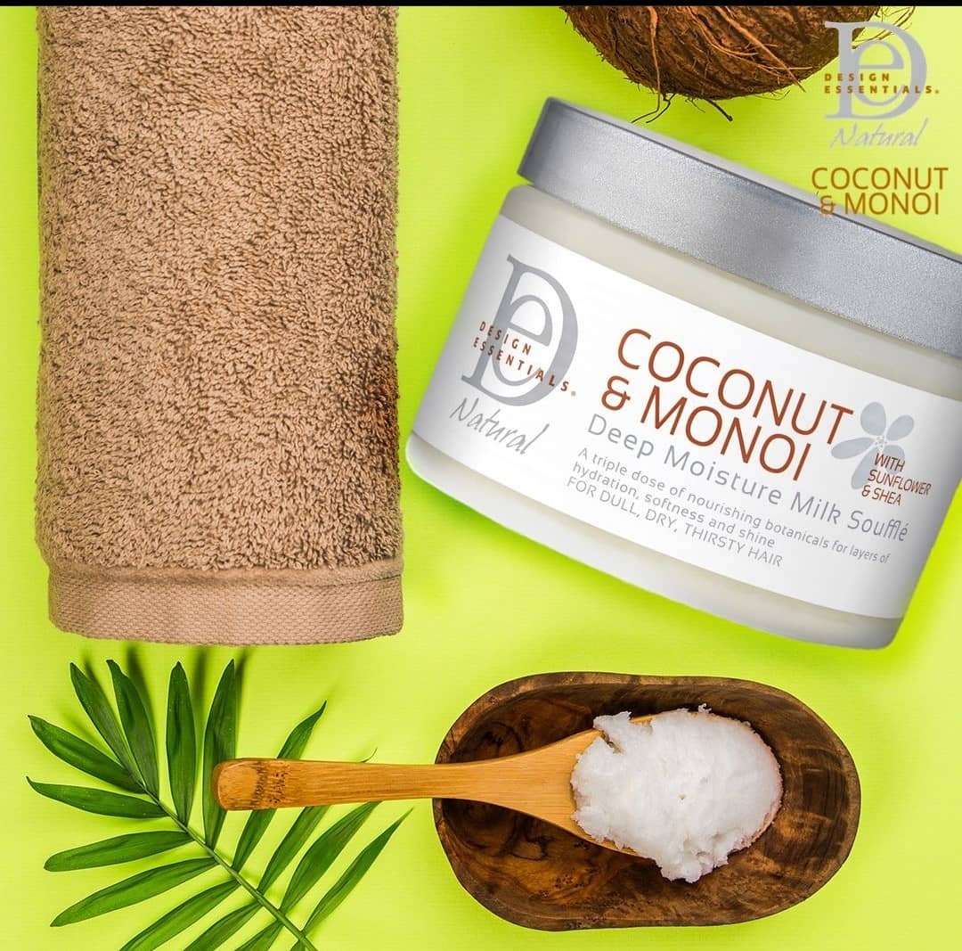 Design Essentials Natural Coconut And Monoi Deep Moisture Milk Souffle 340g