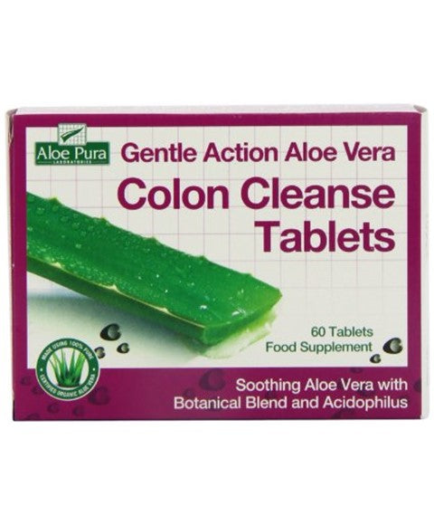 Optima Aloe Pura Gentle Action Aloe Vera Colon Cleanse Tablets