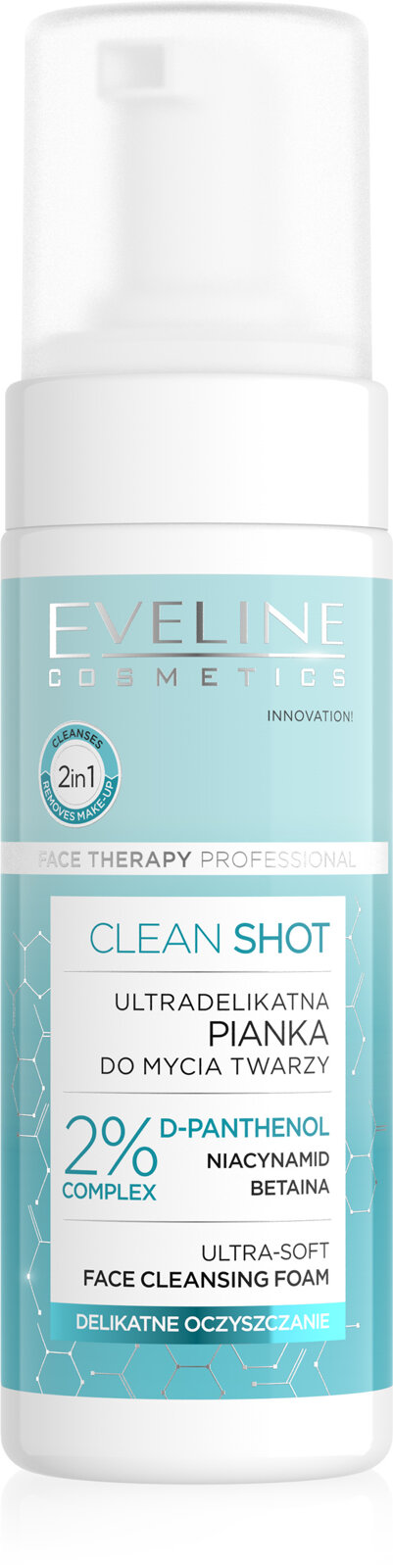 Eveline Clean Shot Ultra Soft Face Cleansing Foam 150ml