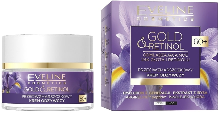 Eveline Gold Retinol Anti Wrinkle Nourishing Cream 60 Plus 50ml