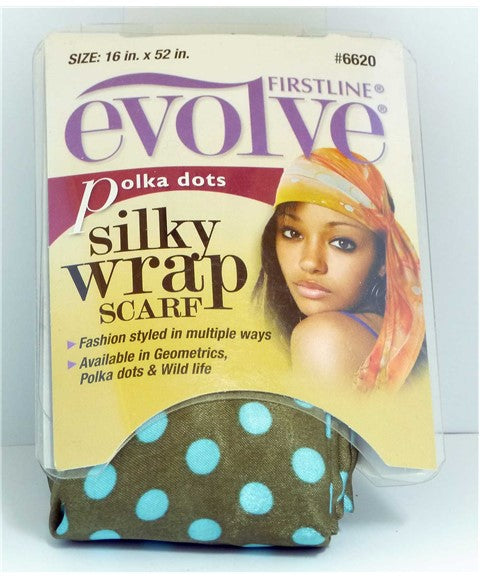 FirstLine Manufacturing Evolve Polka Dots Silky Wrap Scarf