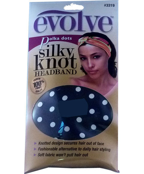 FirstLine Manufacturing Evolve Polka Dot Silky Knot Headband