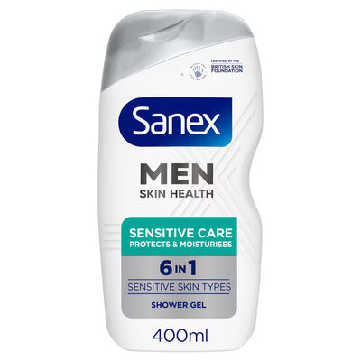Sanex Men Skin Health Sensitive Care 6 In 1 Shower Gel 400ml