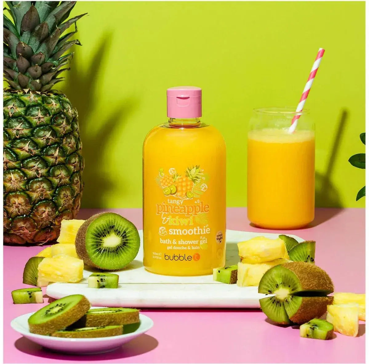 Bubble T Tangy Pineapple And Kiwi Smoothie Bath And Shower Gel 500ml